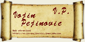 Vojin Pejinović vizit kartica